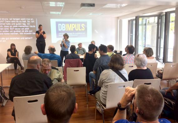 DB!mpuls Vortrag über Taubblindenassistenz DB!mpuls Vortrag über Taubblindenassistenz